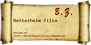 Bettelheim Zilia névjegykártya