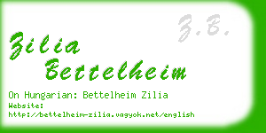 zilia bettelheim business card
